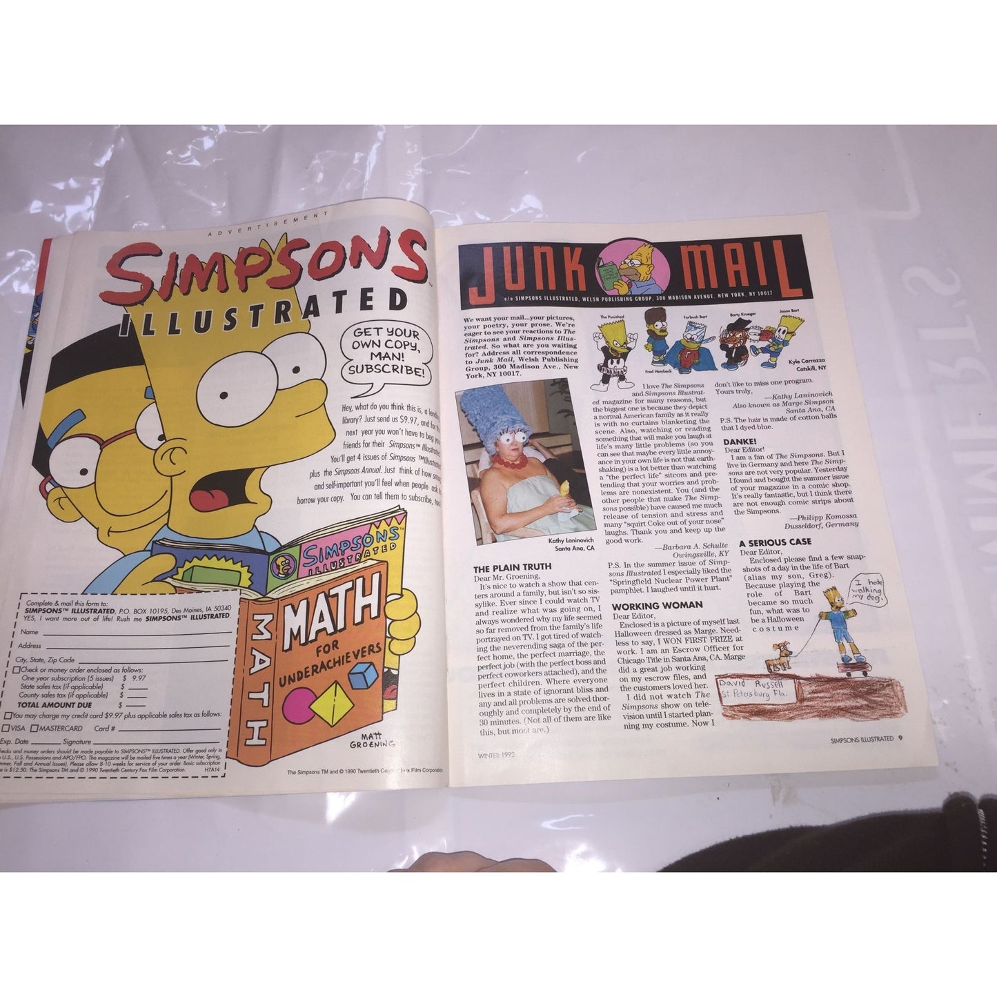 Vintage Winter 1992 Simpsons Illustrated Magazine- Matt Groening