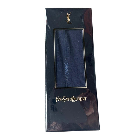 Yves Saint Laurent Mens Dress Socks - Blue - New in Sealed Box