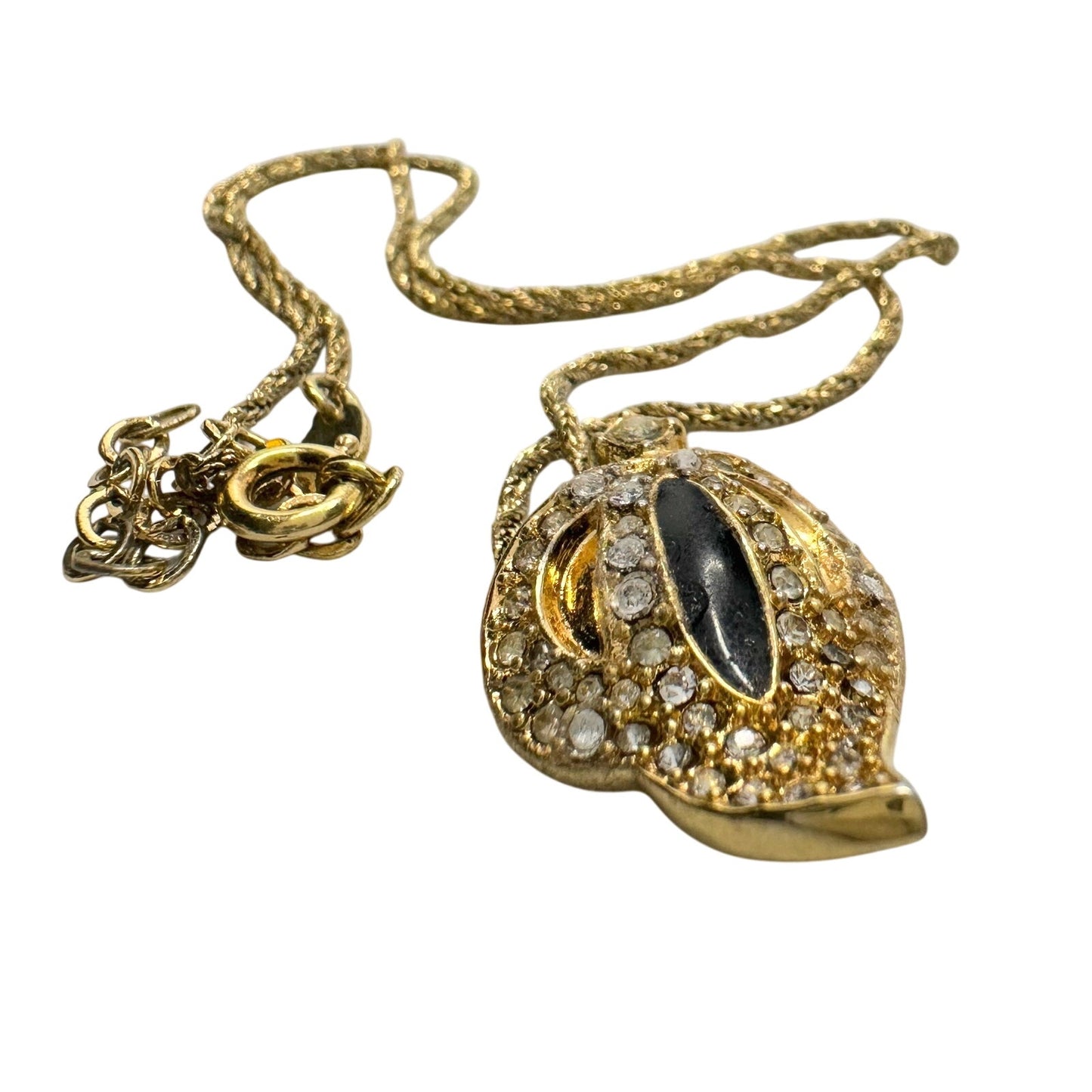 Christian Dior Germany Vintage Gold-Plated Leaf Necklace