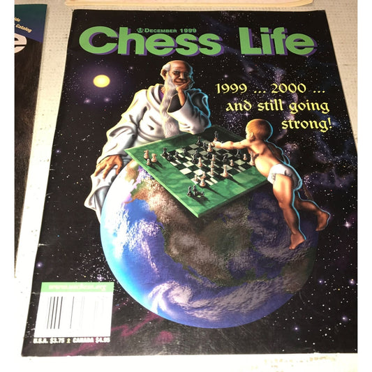 Vintage Bundle of 4 Chess Life Magazines- Jan, Aug, Oct, Dec 1999