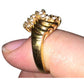 Womens Size 7 Gold Tone Ring with Swirled Design