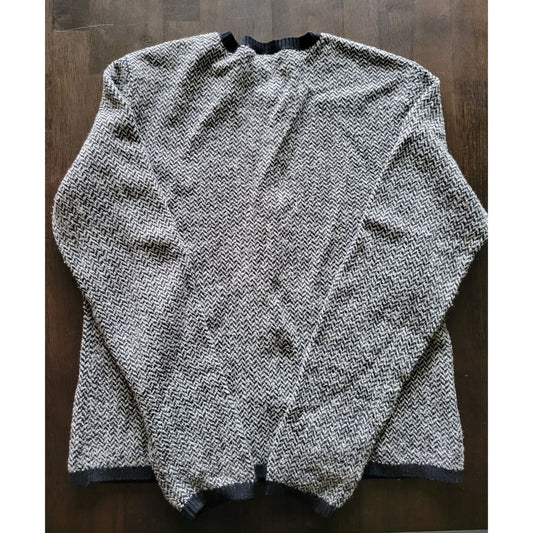 Talbots Size Small Cardigan Sweater Grey/Black with Buttons