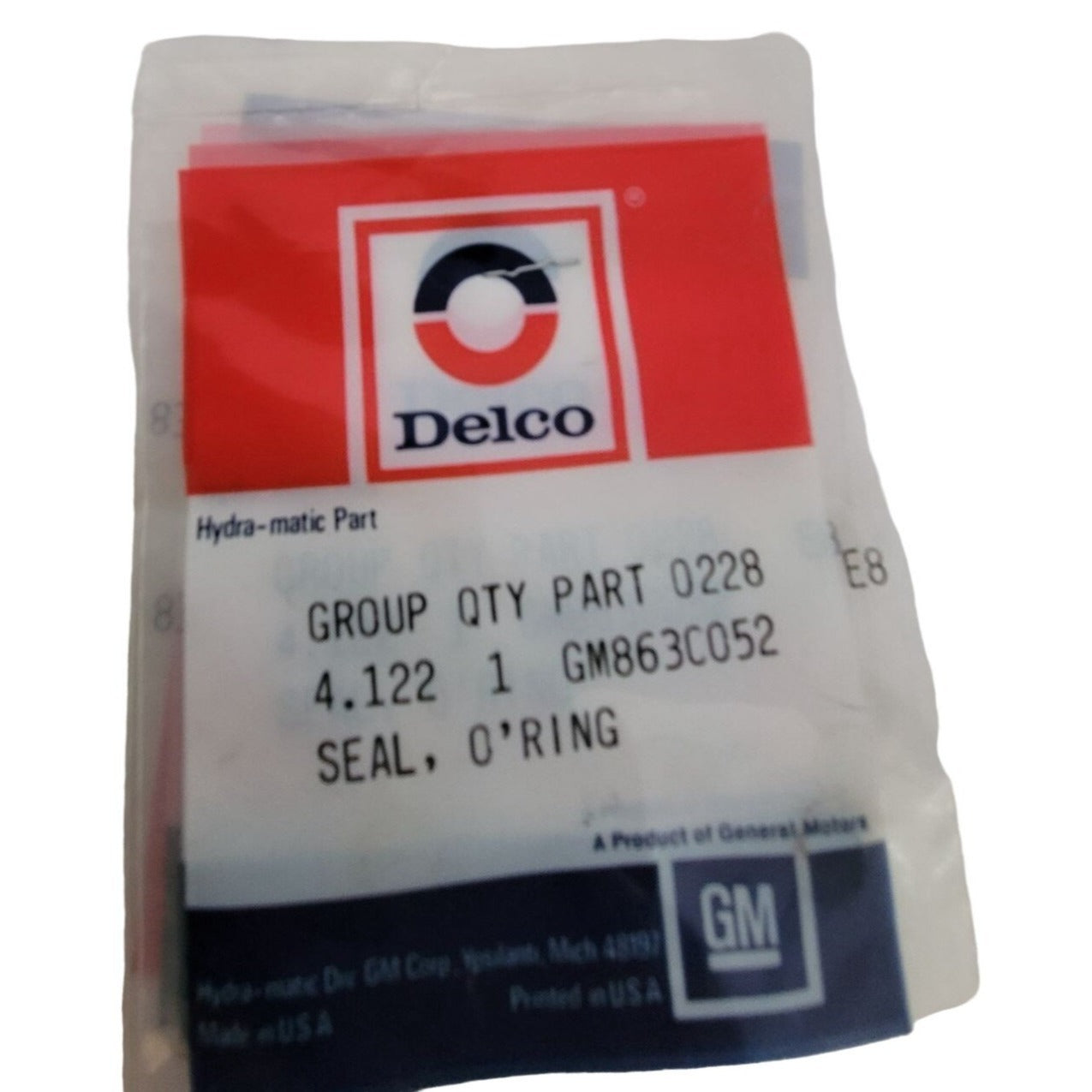 Delco Hydra-matic GM General Motors Seal O Ring Part 8630052- New old stock