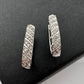 Beautiful 1/4 Carats Diamond Wave Hoop Earrings - Sterling Silver - Natural Diamonds