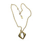 Yves Saint Laurent (YSL) Gold-Plated Necklace w Rhinestones - 20"