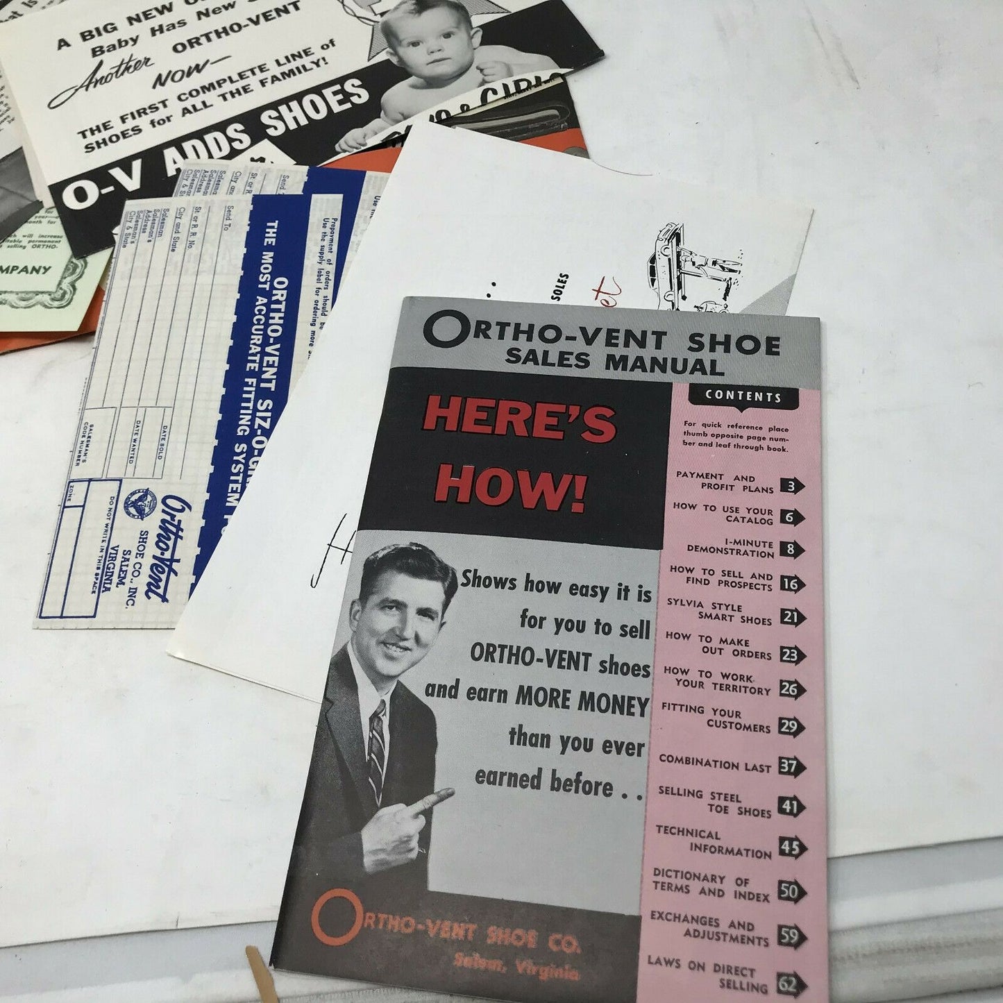 RARE 1950s 1960's Ortho-Vent Spring Step Shoes Salesman Package