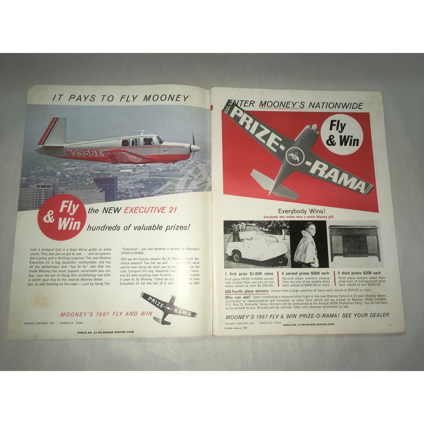 Vintage January 1967 FLYING "World's Most Widely Read Aviation Magazine"