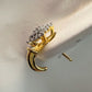 Diamond Accented Marquise Cluster Earrings 14kt Gold plate