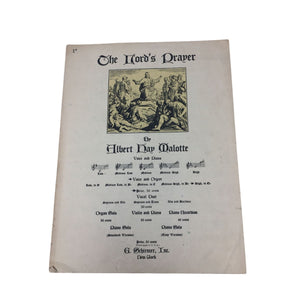 Vintage Sheet Music for "The Lord's Prayer"