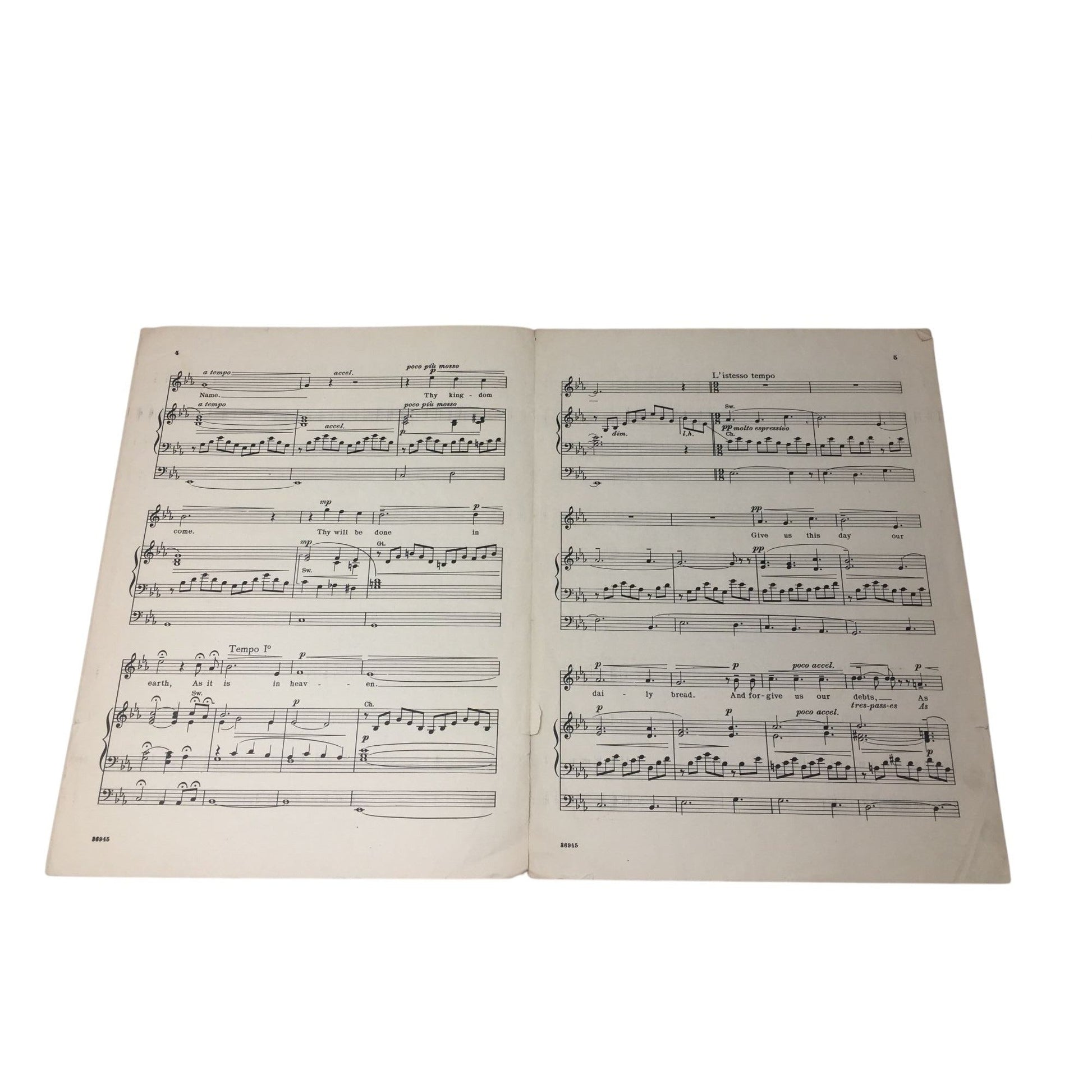 Vintage Sheet Music for "The Lord's Prayer" A+ Stuff  A+ Stuff Sheet Music