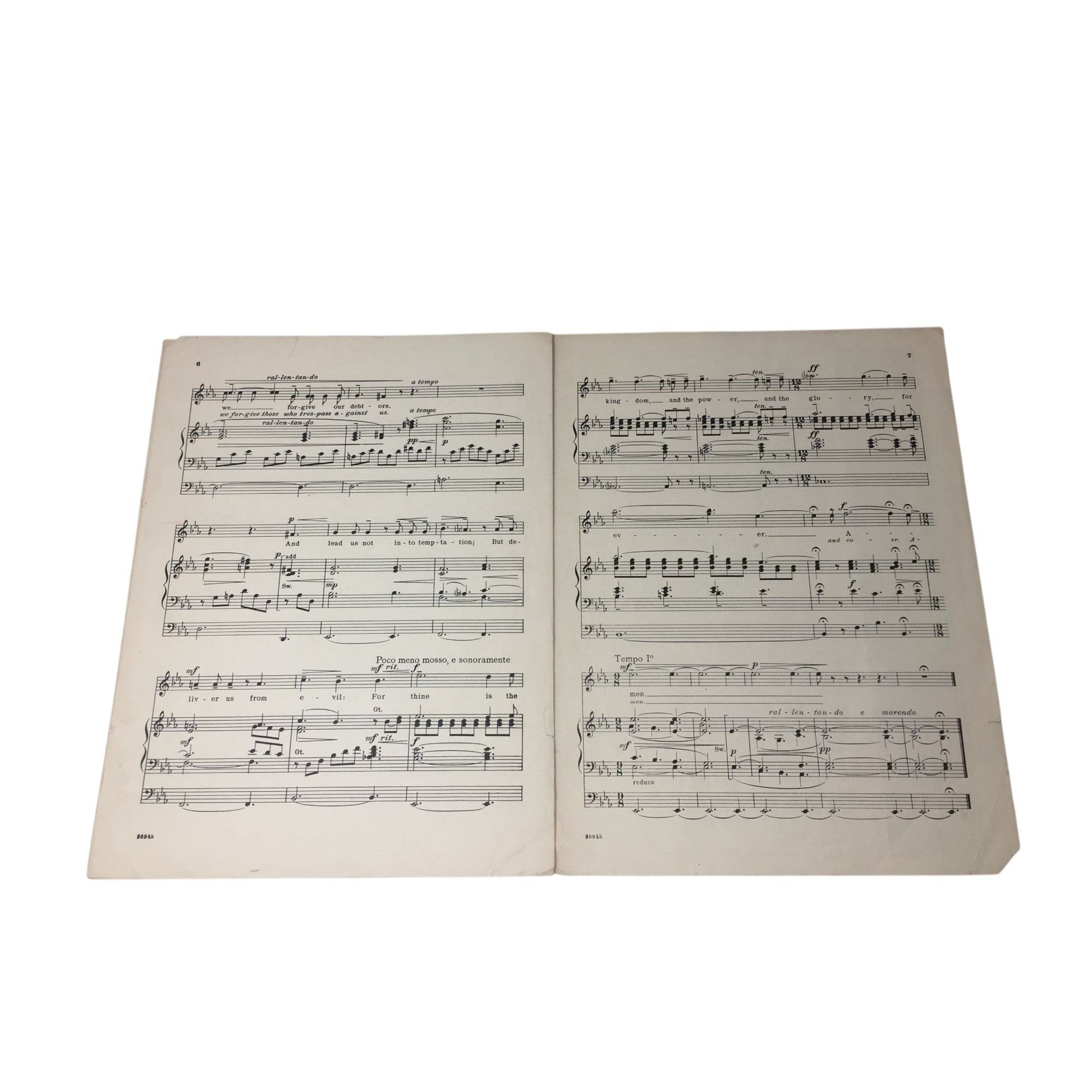 Vintage Sheet Music for "The Lord's Prayer" A+ Stuff  A+ Stuff Sheet Music