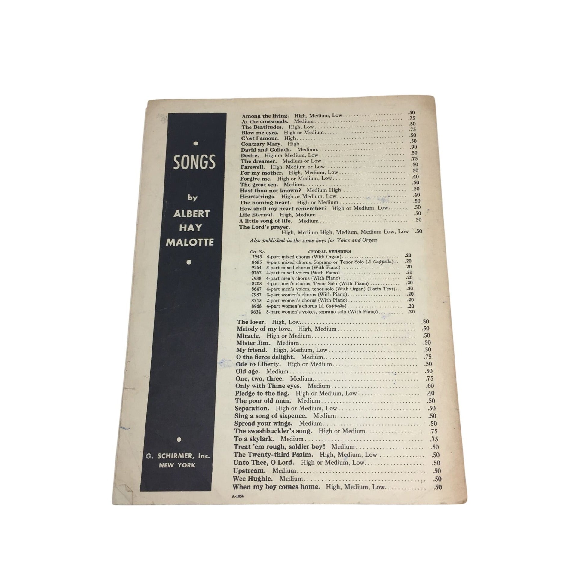 Vintage Sheet Music for "The Lord's Prayer" A+ Stuff  A+ Stuff Sheet Music