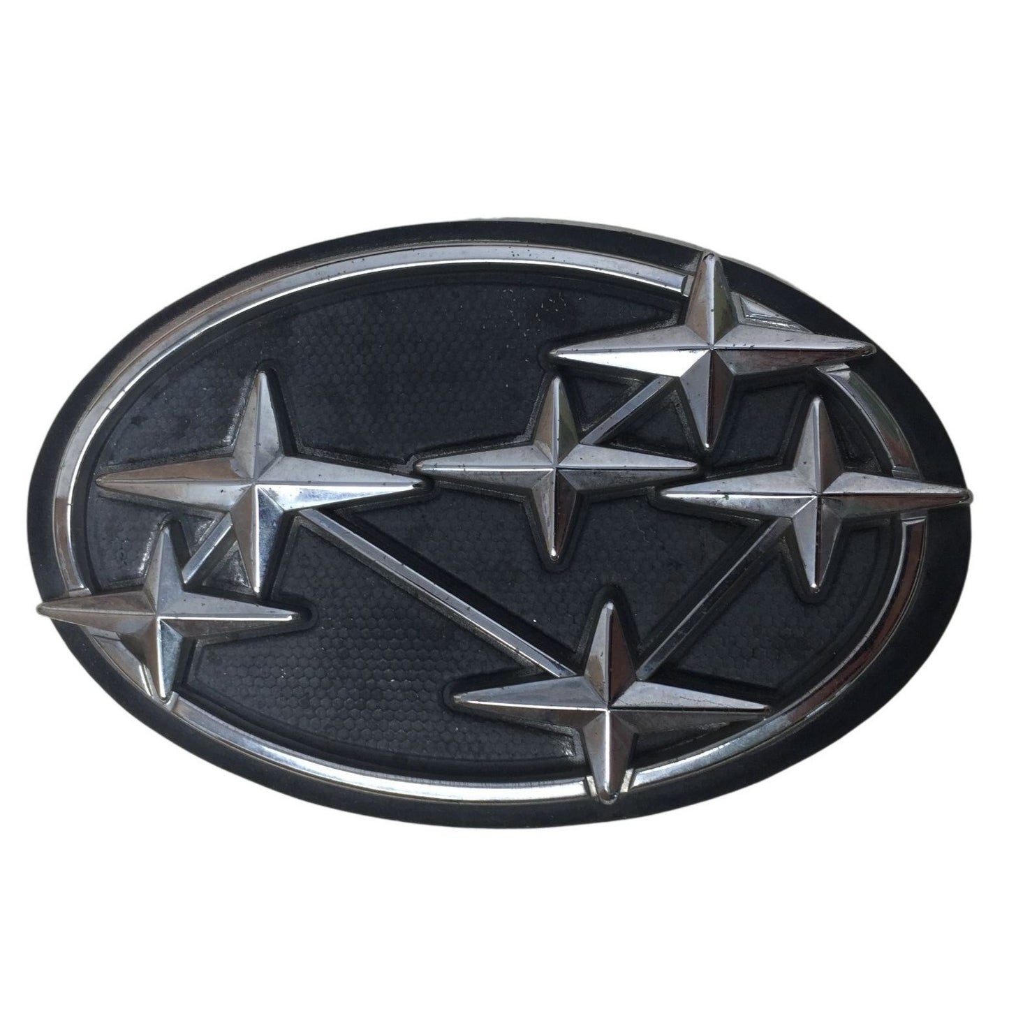 Subaru Oval Emblem/Hood Ornament Silver and Black