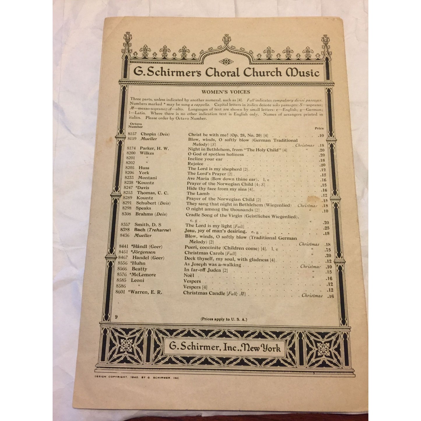 THE LORD'S PRAYER by Albert Hay Malotte Vintage Sheet Music