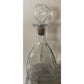 Vintage 3 Sided Clear Glass Decanter Bottle