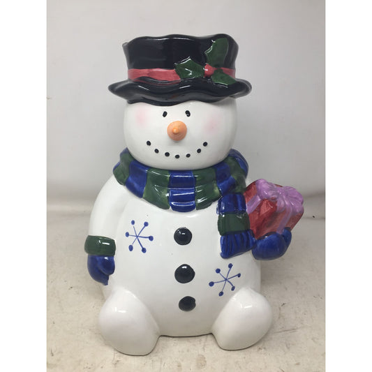 PAI Large Christmas Vintage Snowman Cookie Jar- about 12 inches tall