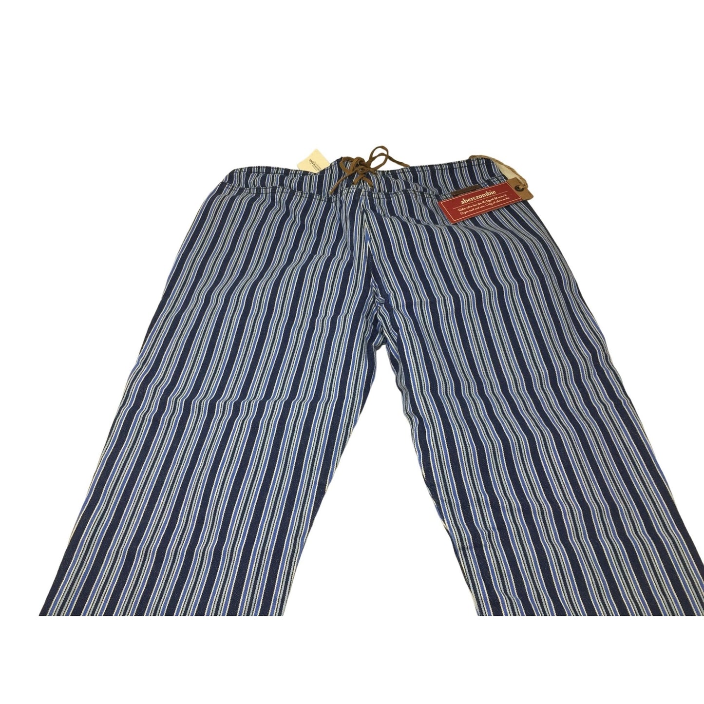 Abercrombie Women's Size 16 Striped Blue Super Low Rise Capri Pants New with Tags