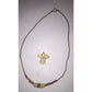 Vintage Angel Pin & Hand Beaded Clasp Necklace - about 15"