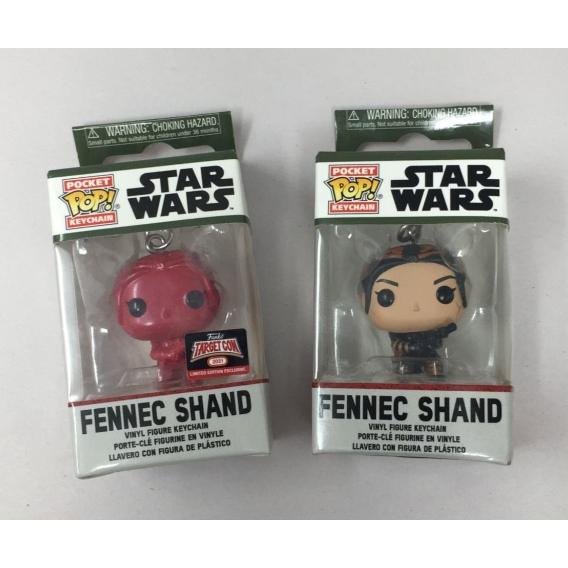 Funko Pop Pocket Keychains- 2 Star Wars Fennec Shand New In Box- For Ages 3+