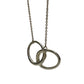 Tiffany and Co Elsa Peretti Large Double Loop Pendant Necklace 15" - Sterling Silver