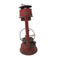 Vintage Red Metal Lantern Oil Lamp  - Great Patina!