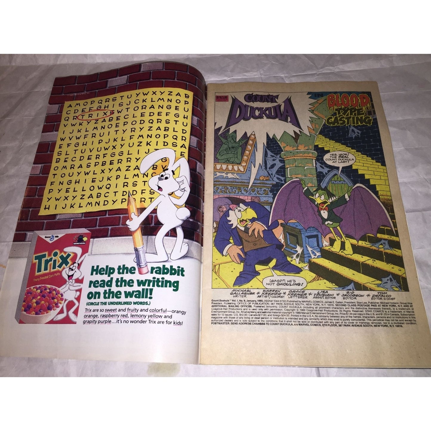 Marvel Comics Count Duckula #9 Vintage Comic Book