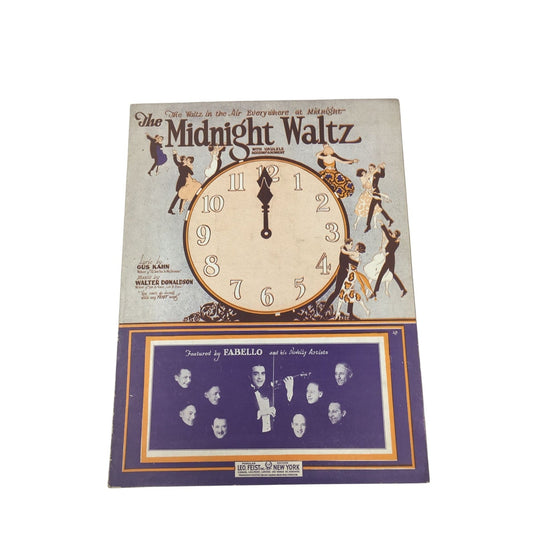 Vintage 1925 Piano Sheet Music for "The Midnight Waltz" A+ Stuff  A+ Stuff SHEET MUSIC
