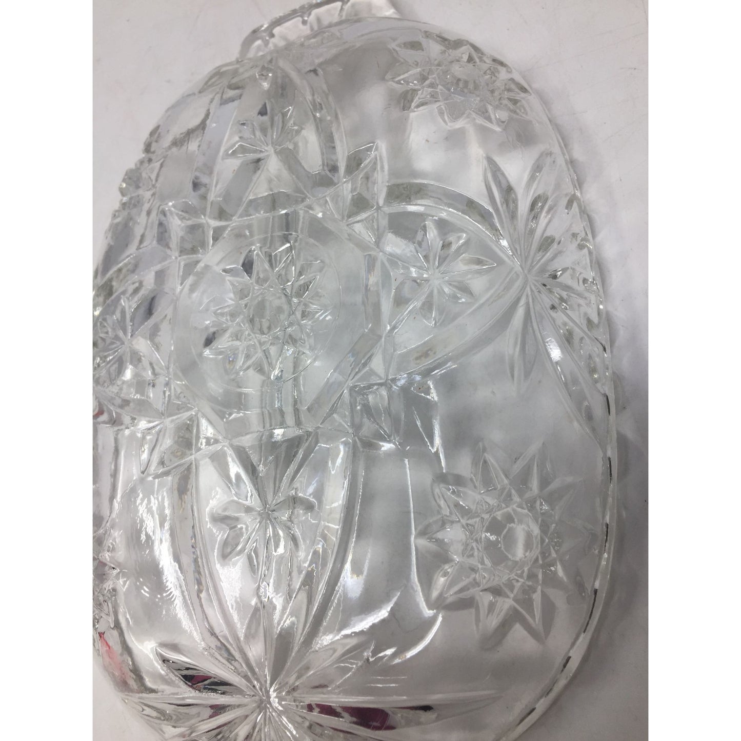 Vintage Anchor Hocking Sectioned Clear Glass Relish Dish