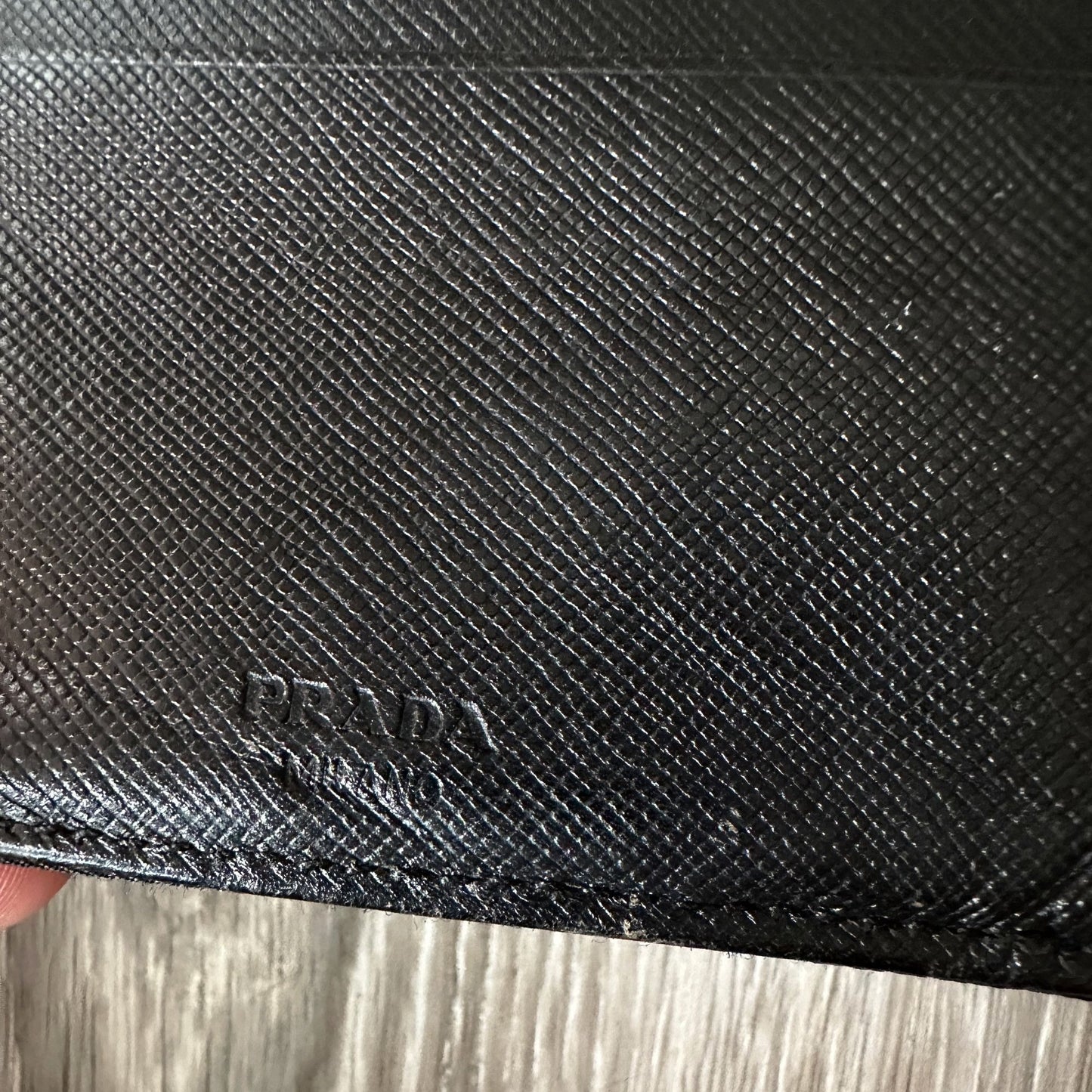 Prada Saffiano Metal Compact Wallet