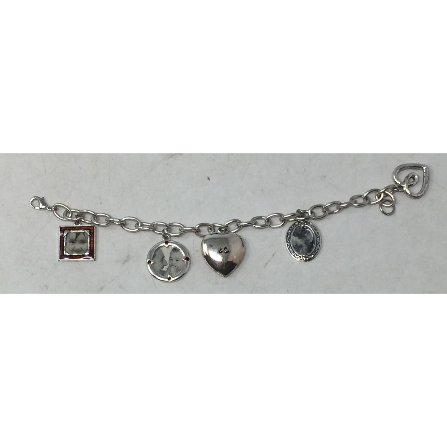 Vintage Liz Claiborne ''Picture This'' Link Dangling Photo Charm Bracelet