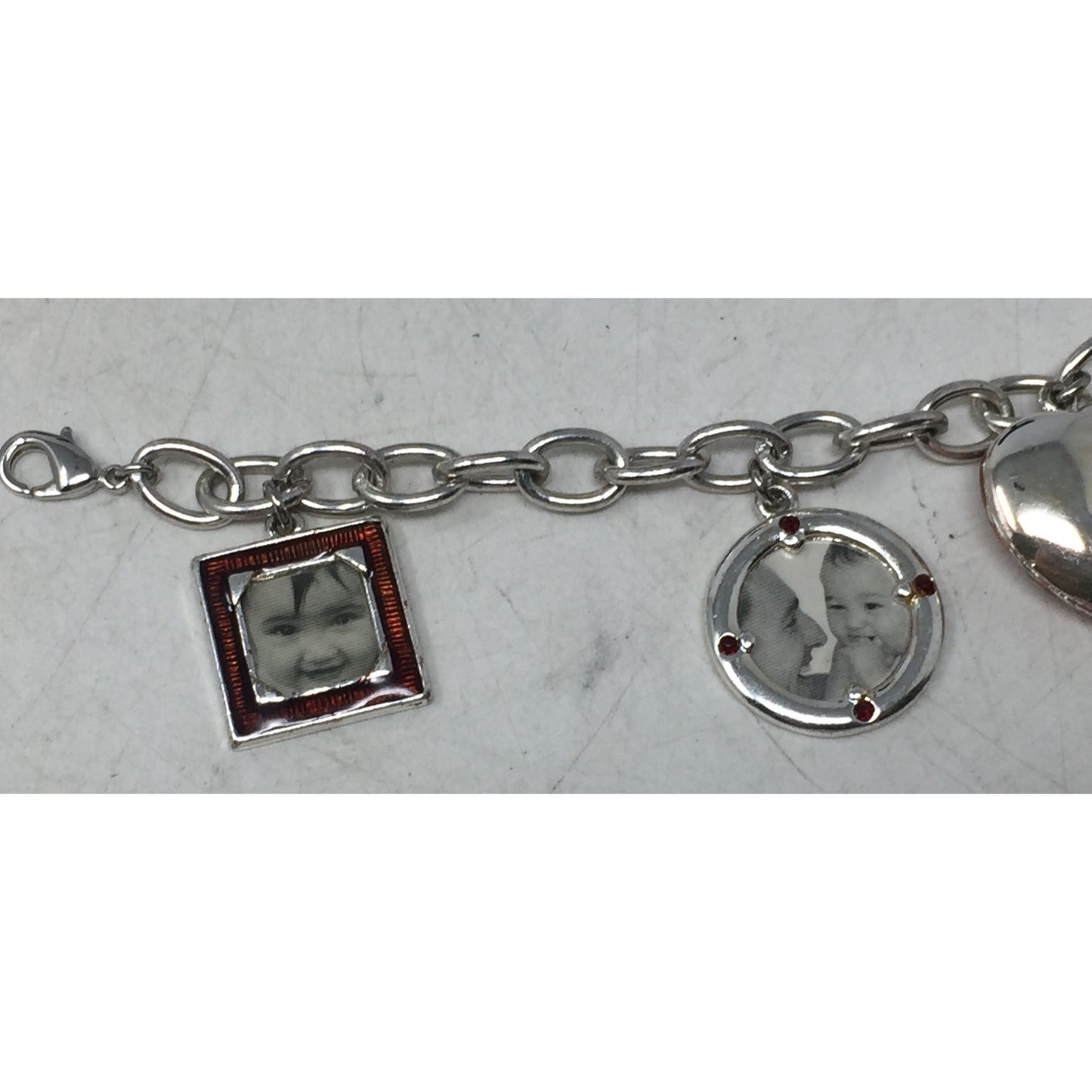 Vintage Liz Claiborne ''Picture This'' Link Dangling Photo Charm Bracelet