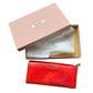 Miu Miu Red Croc Embossed Leather Zip Around Wallet with Original Box