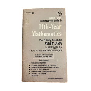 Basic Facts to Improve your Grades 11th- Year Mathematics Book by Sidney Cabin
