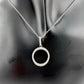 Radiant Circle of Life Eternity Necklace - 1/2 Carat Lab Created Diamonds - Sterling Silver