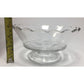 Vintage Clear Glass Footed Serving Bowl with Ruffled Rim