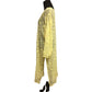 Womens Sheer Floral Lace Yellow Maxi Long Sleeve Dress/Bathing Suit Cover Up