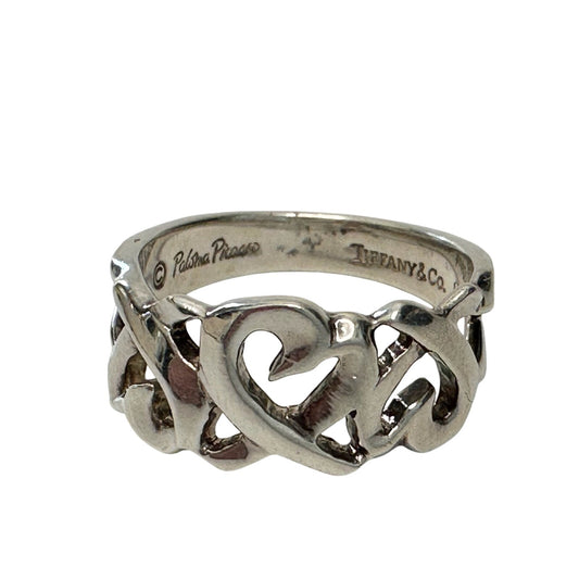 Tiffany & Co Paloma Picasso Triple Loving Heart Ring -  Size 5
