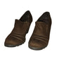 Cloud Walkers Womens Size 8.5 Brown Zippered Suede Heels