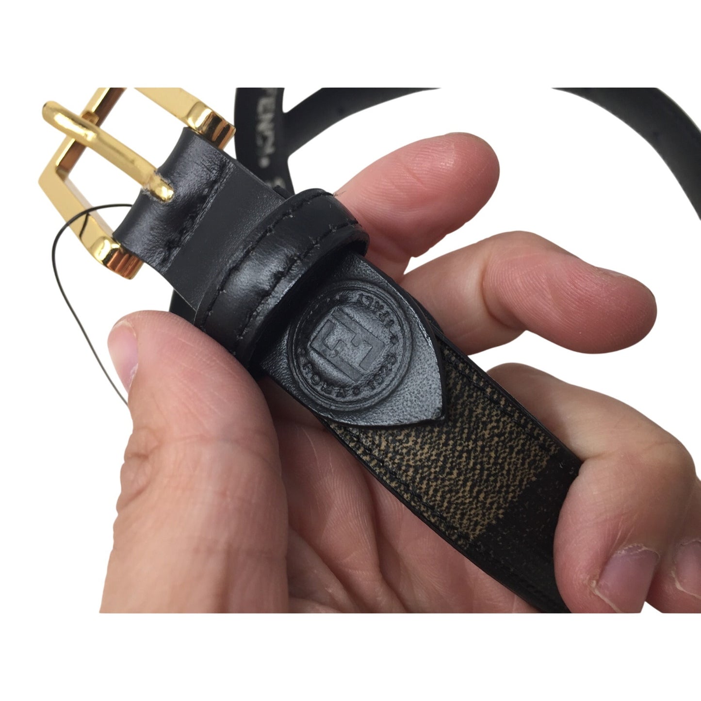 Fendi Vintage Penguin Stripe Belt in Box with Tag