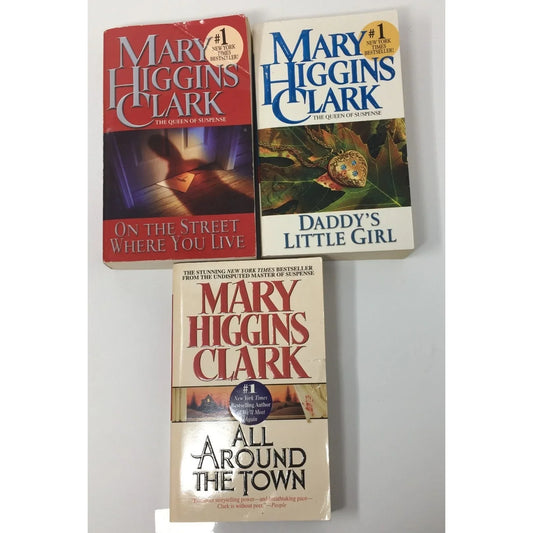 Mary Higgins Clark Book Set- Daddy's Little Girl, All Around the Town & On the Street where you live - A+ Stuff