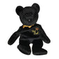 "The End" Ty Beanie Baby Y2K - Black Bear with Gold collar and Fireworks on left chest