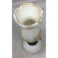 Vintage White Milk Glass Miniature Oil Kerosene Lamp Fluted Top