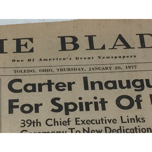 Vintage Newspaper- Jan. 20, 1977 The Blade ''One Of Americas Great Newspapers''