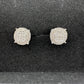 Diamond Stud Earrings in Sterling Silver - Natural Diamonds