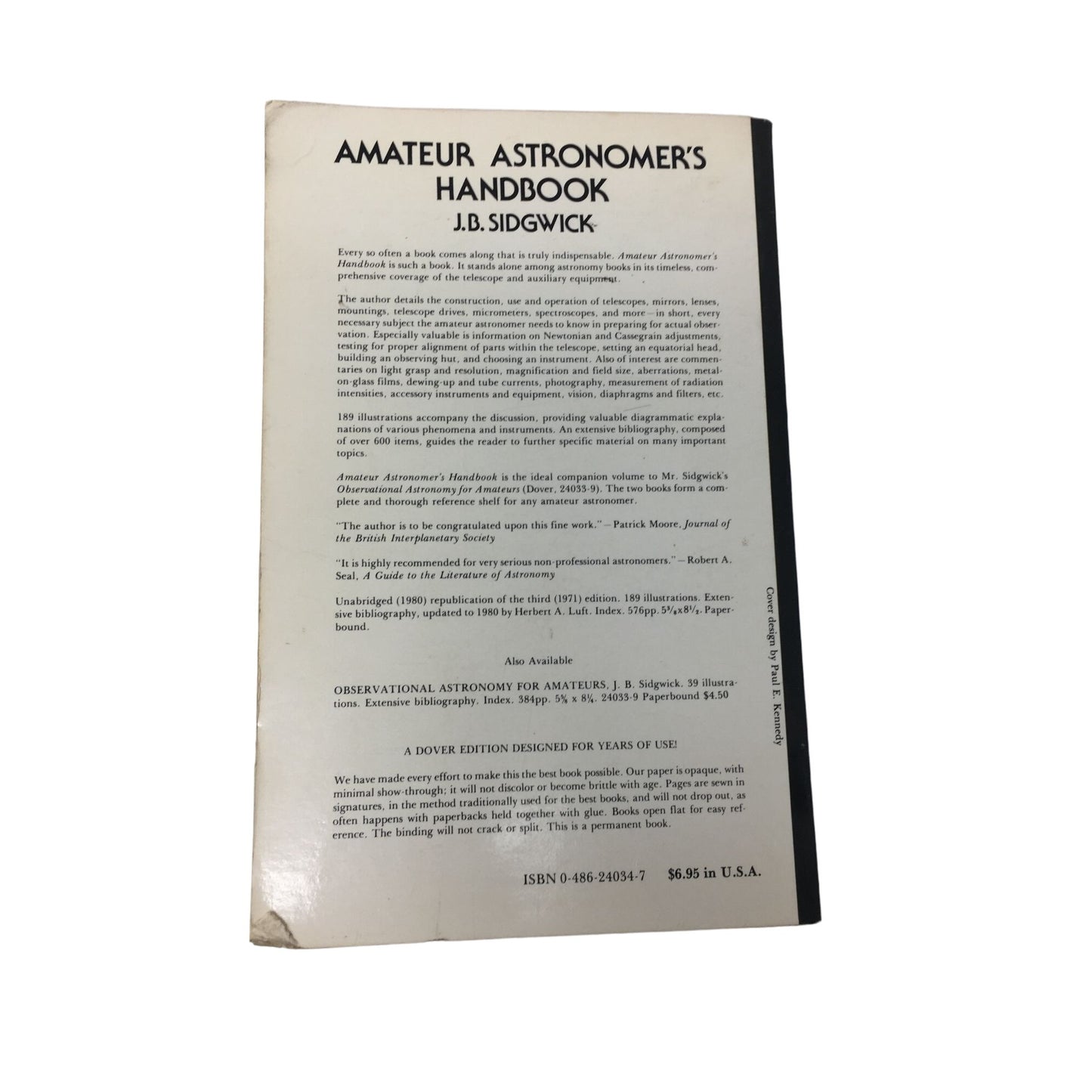 Amateur Astronomer's Handbook by J. B. Sidgwick