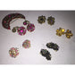 Vintage Womens Costume Jewelry- 5 Pairs of Earrings & 1 Large Hair Pin