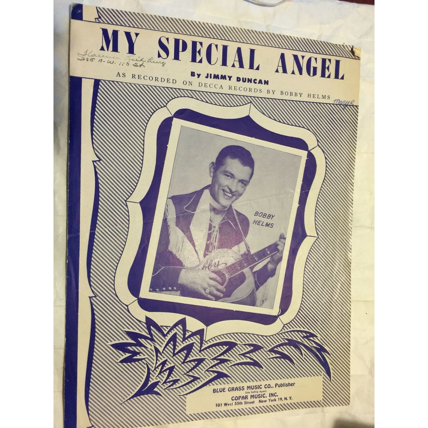 My Special Angel By Jimmy Duncan Vintage Sheet Music