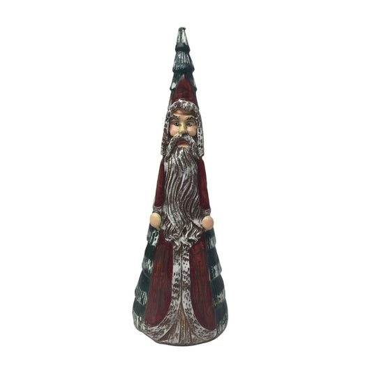 Vintage 9.5'' Tall Christmas Tree Santa Holiday Candle