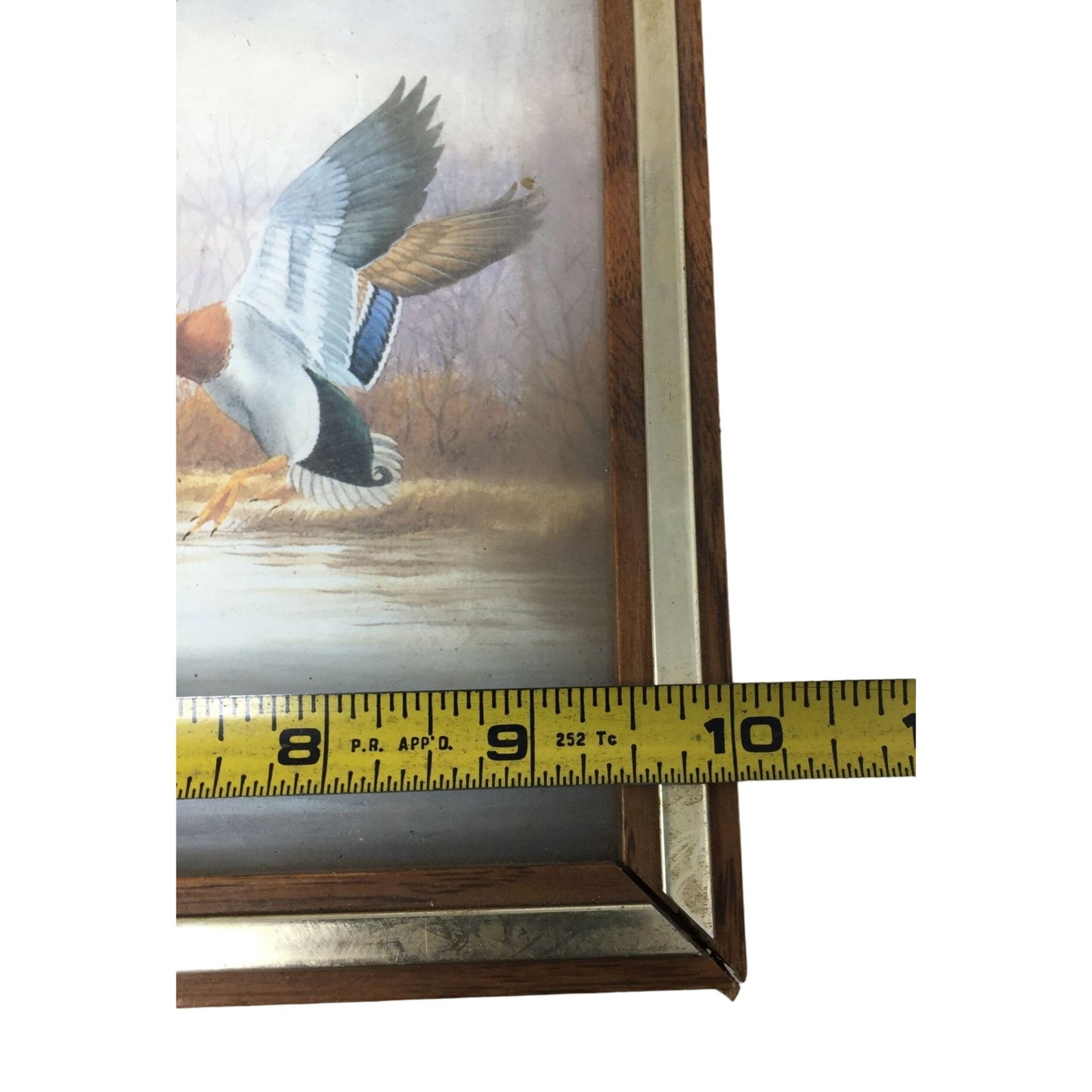 Elgin "Birds Landing" Wood Framed Battery Operated Rectangular Wall Clock