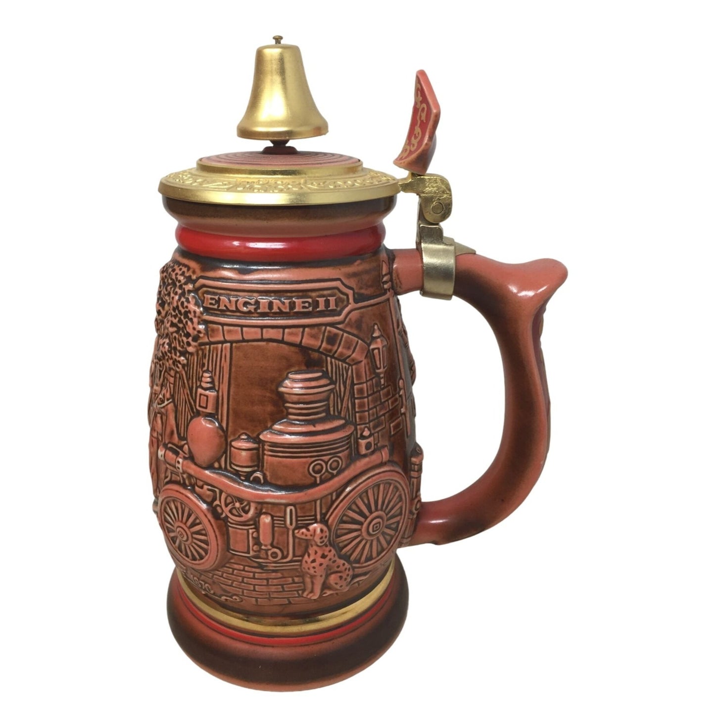 Vintage Avon 1989 Tribute to American Firefighters Stein- Made in Brazil